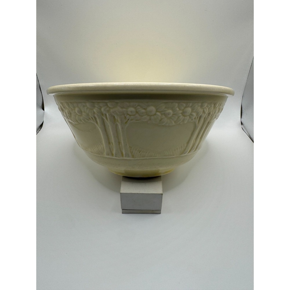 Homer Laughlin APPLE TREE Ivory Nested 9 1/2" Mixing Bowl WV USA Vintage